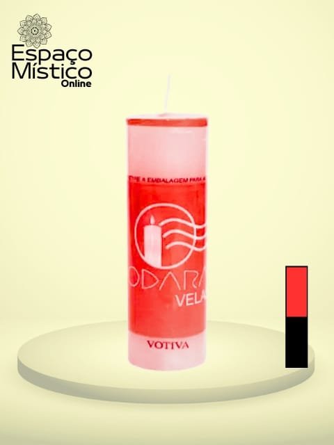 Vela 7 Dias Vermelha e Preta 250g