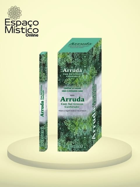 Incenso de Vareta Arruda com Sal Grosso Canforado
