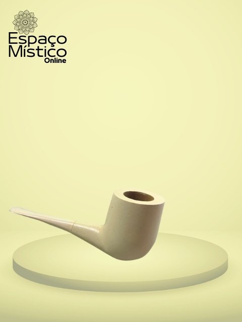 Cachimbo Madeira Branco Grande Reto un