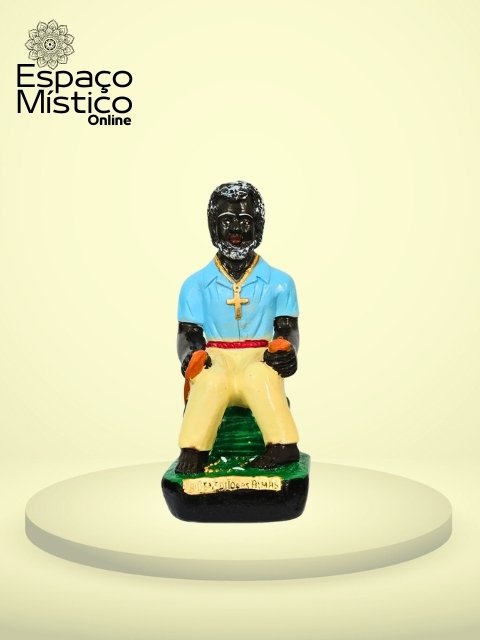 Preto Velho Pai Benedito das Almas Gesso 20cm Raul