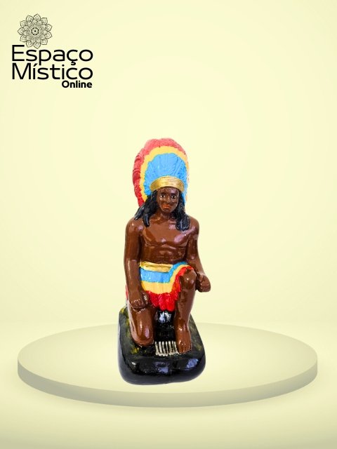 Caboclo 7 Flechas Gesso 20cm Cisper