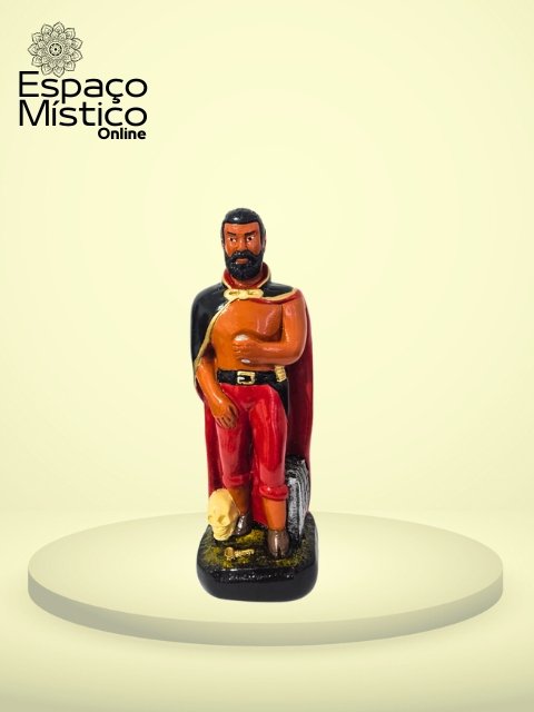 Tranca Rua das Almas Preto e Vermelho Gesso 20cm Cisper