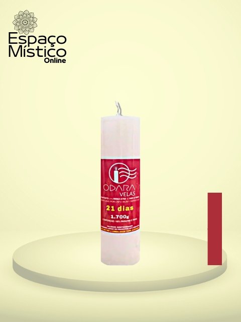 Vela 21 Dias Vermelha 1.700gr