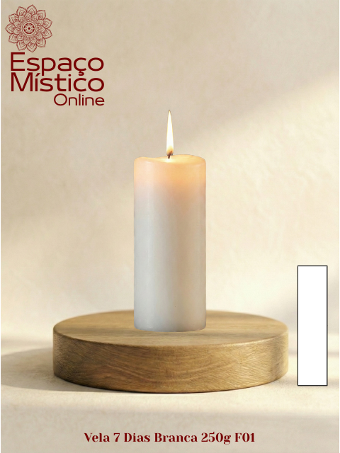 Vela 7 Dias Branca 250g