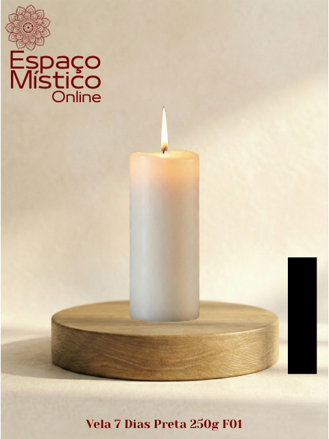 Vela 7 Dias Preta 250g