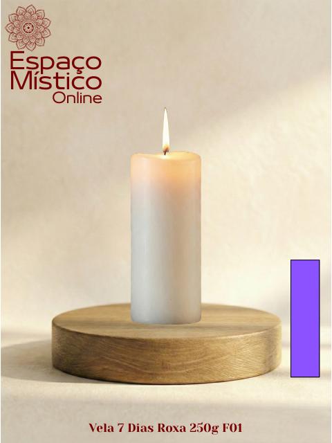 Vela 7 Dias Roxa 250g
