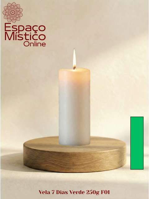 Vela 7 Dias Verde 250g