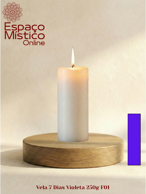 Vela 7 Dias Violeta 250g