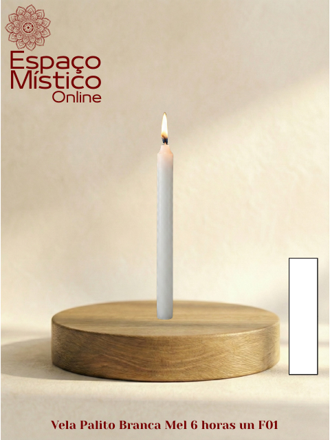 Vela Palito Branca Mel 6 Horas un F01