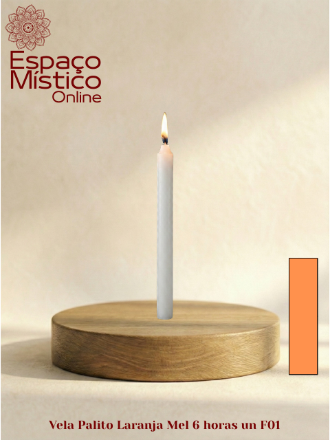 Vela Palito Laranja Mel 6 horas un F01