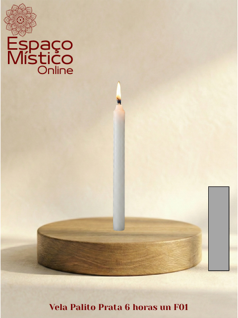Vela Palito Prata 6 horas un F01